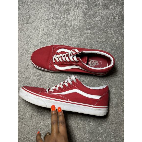 VANS Old Skool Formula One Red Canvas Sneakers Size 12 | Classic Skate Style main image 5
